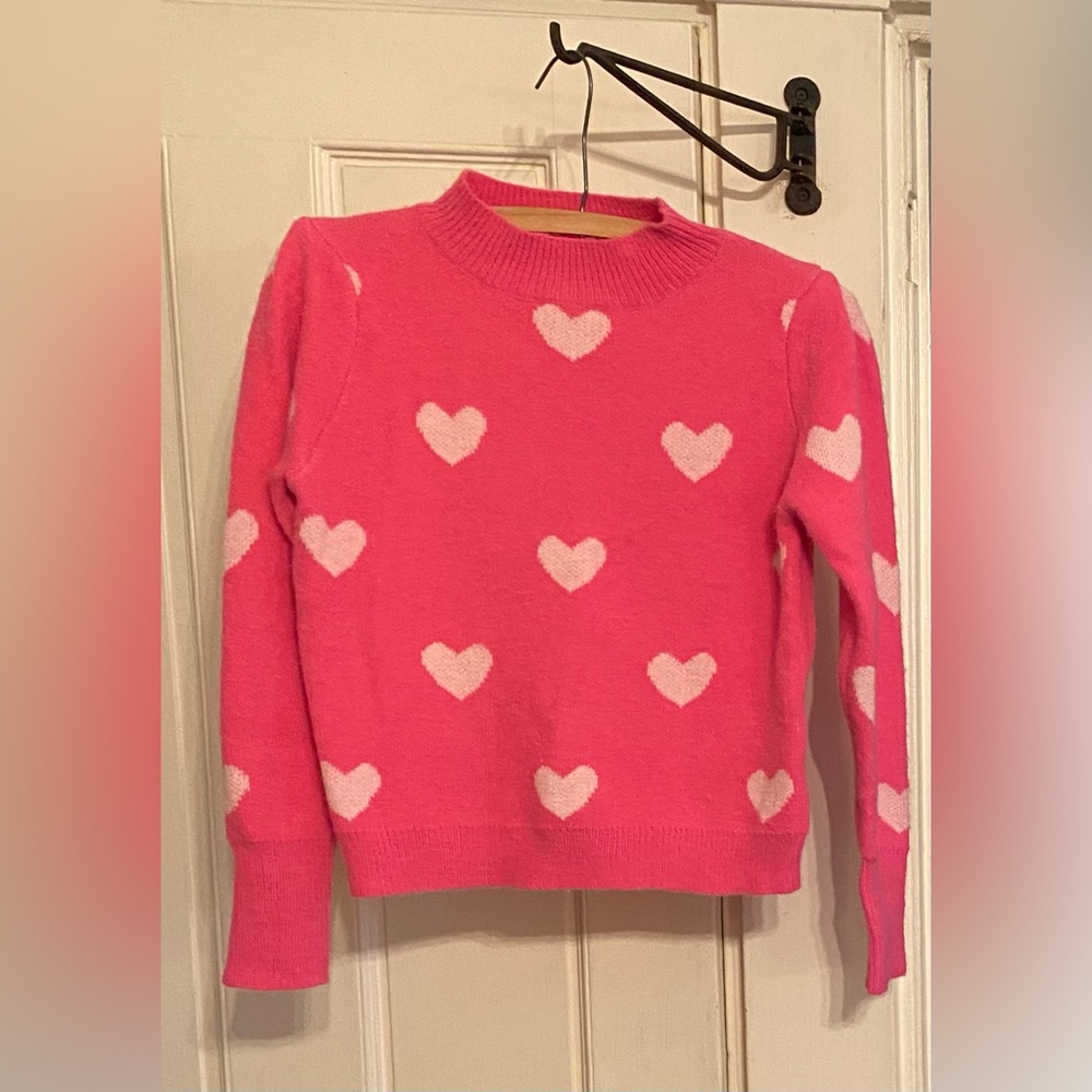 SHEIN Fuzzy Pink Sweater Girls XS